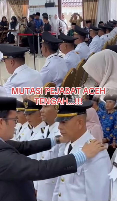 Bupati Aceh Tengah Mutasi Pejabat Eselon III dan IV
